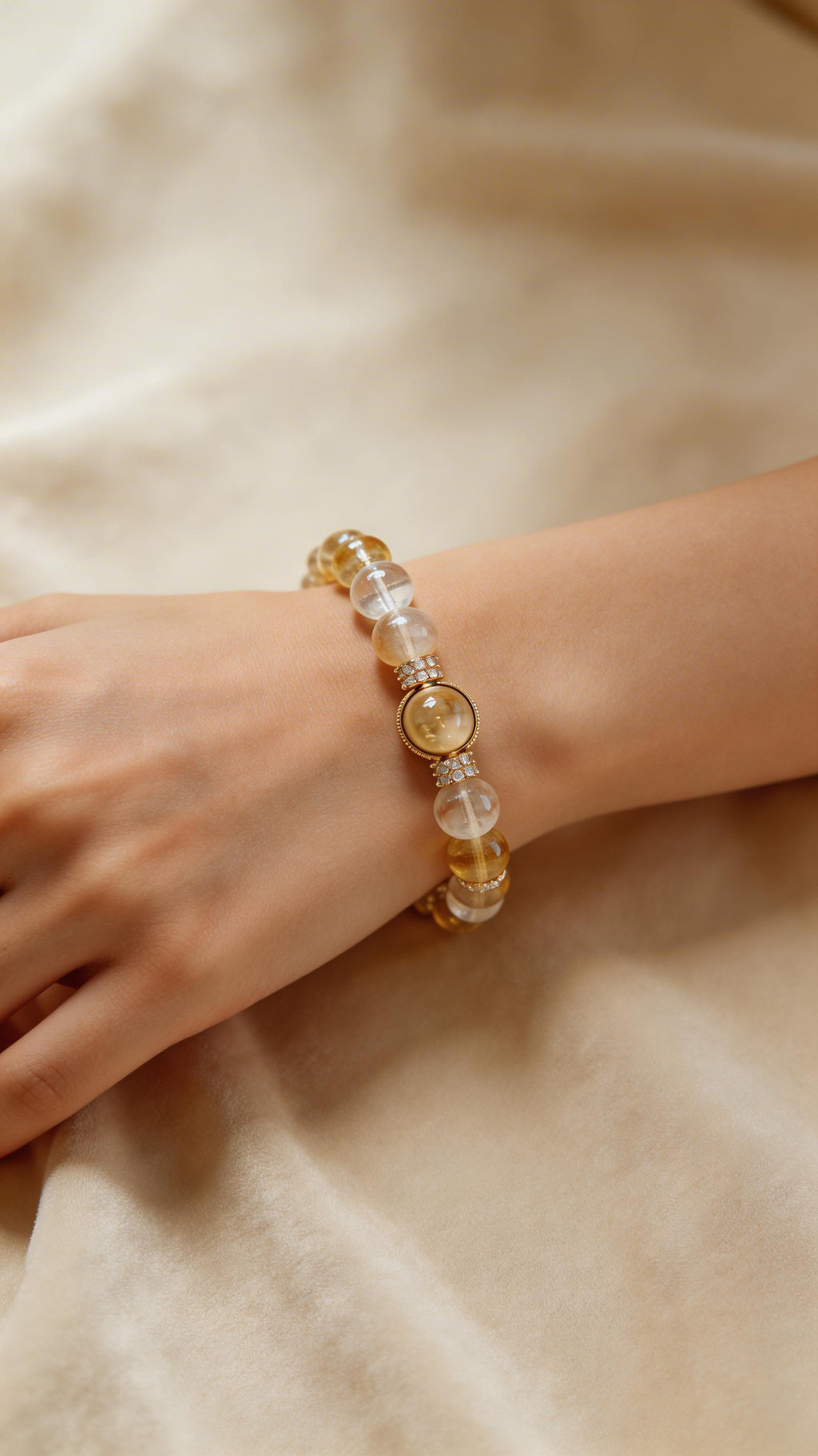 AUREA | Citrine & Clear Quartz Bracelet for Confidence & Abundance
