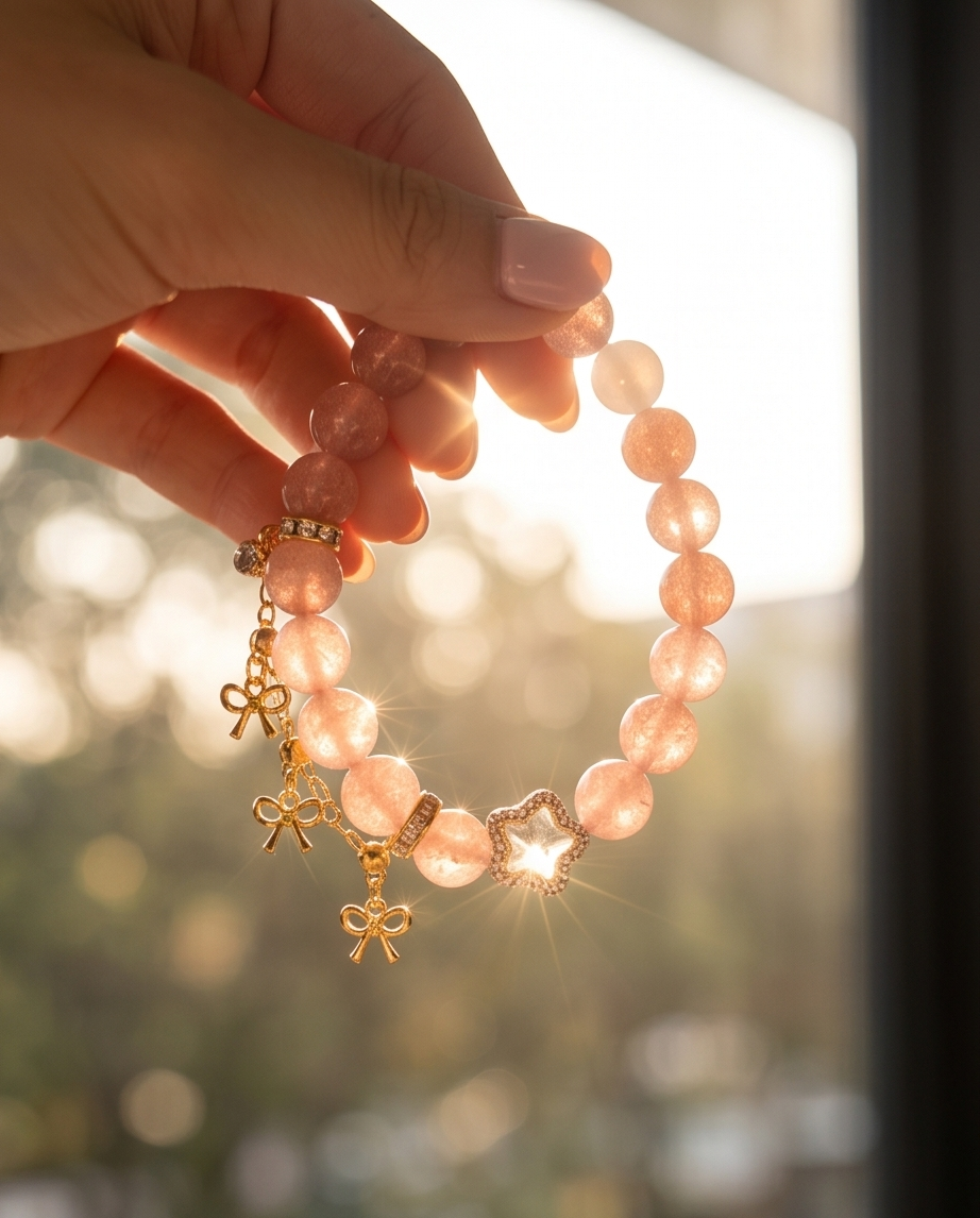 CORELLI | Strawberry Quartz & Rose Quartz Bracelet for Emotional Brightness