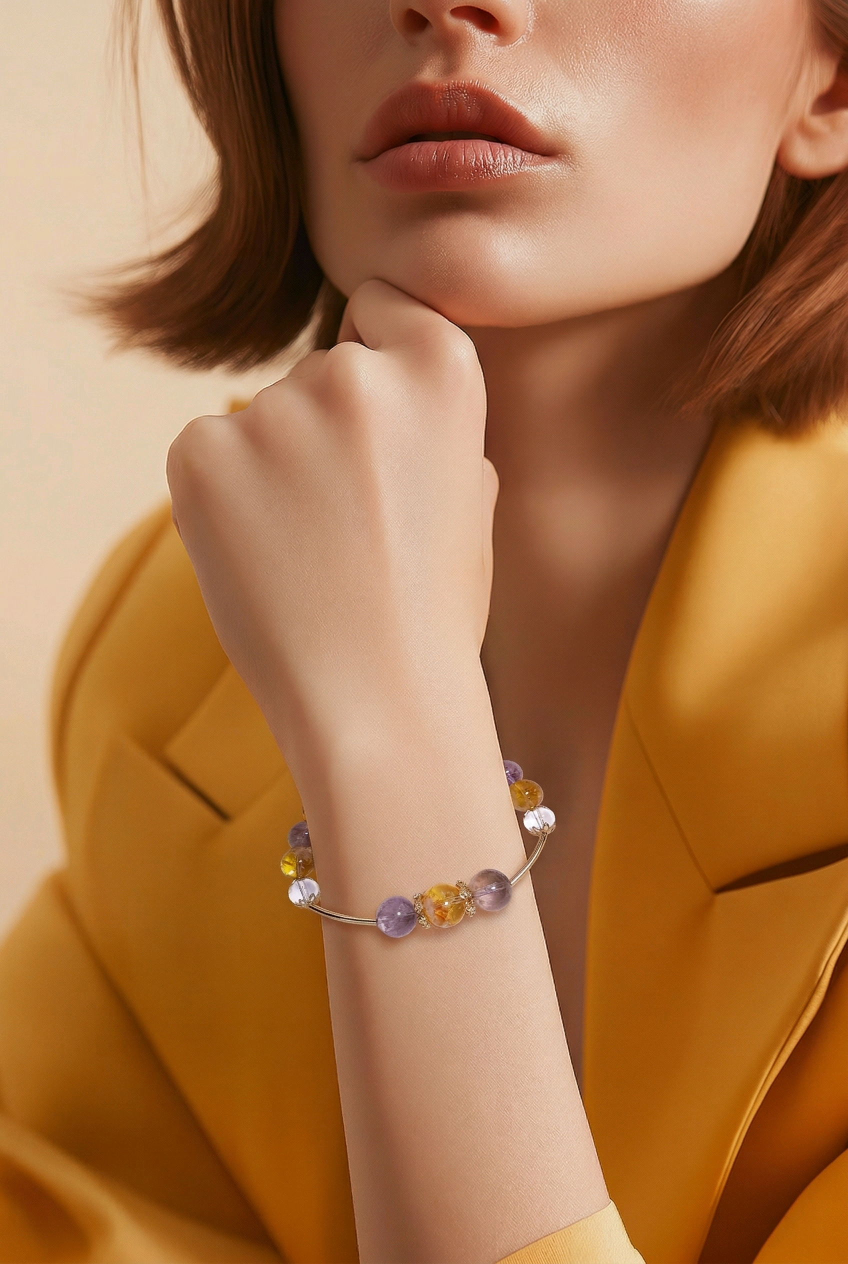 ELARA | Ametrine & Citrine Bracelet for Mental Alignment