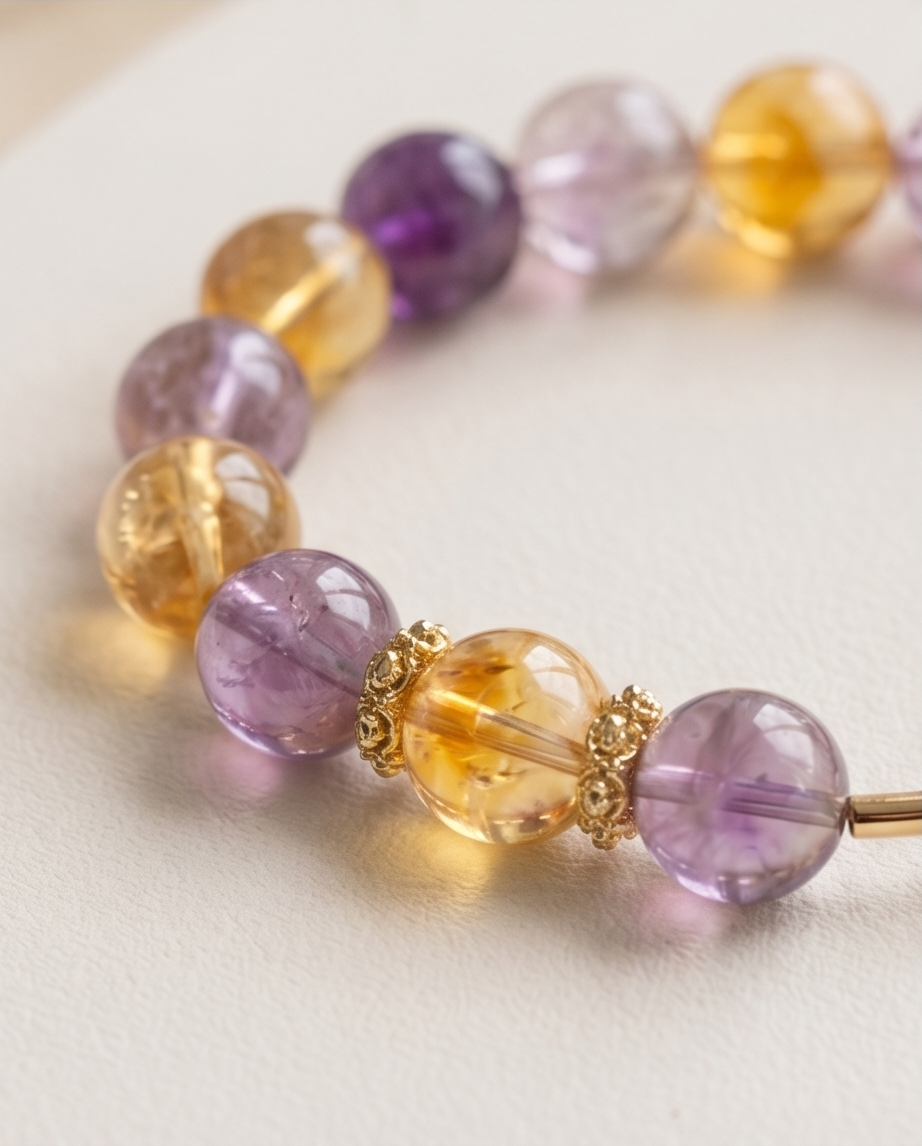 ELARA | Ametrine & Citrine Bracelet for Mental Alignment