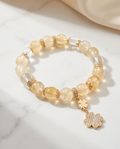 EUDORA | Citrine & Clear Quartz Bracelet for Confidence & Luck