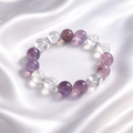 LUMIÈRE | Lavender Amethyst & Clear Quartz Bracelet for Mental De-stressing