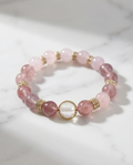 VELA | Strawberry Quartz & Rose Quartz Bracelet for Emotional Flow